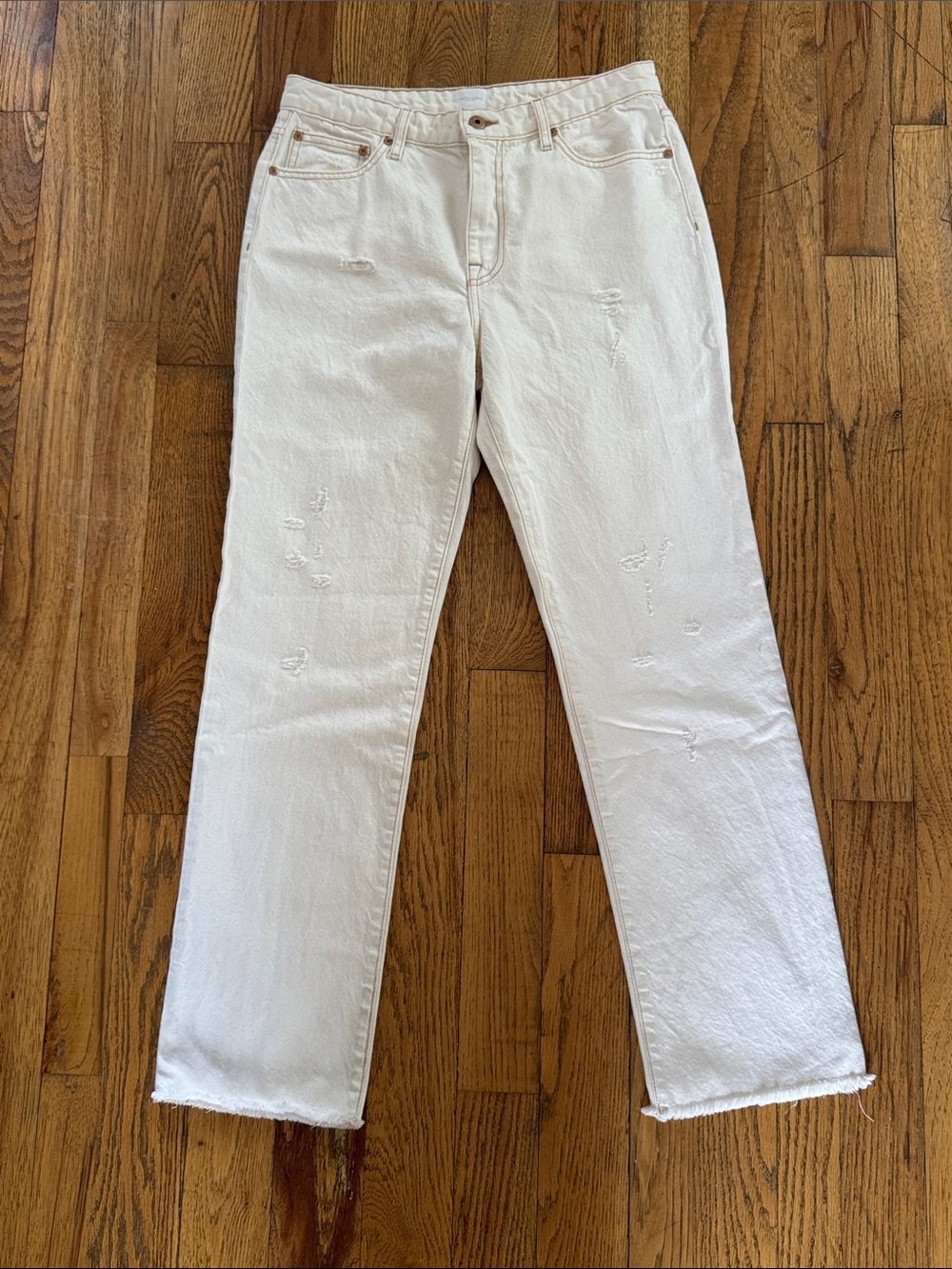 Jonathan Simkhai White Straight-Leg Jeans